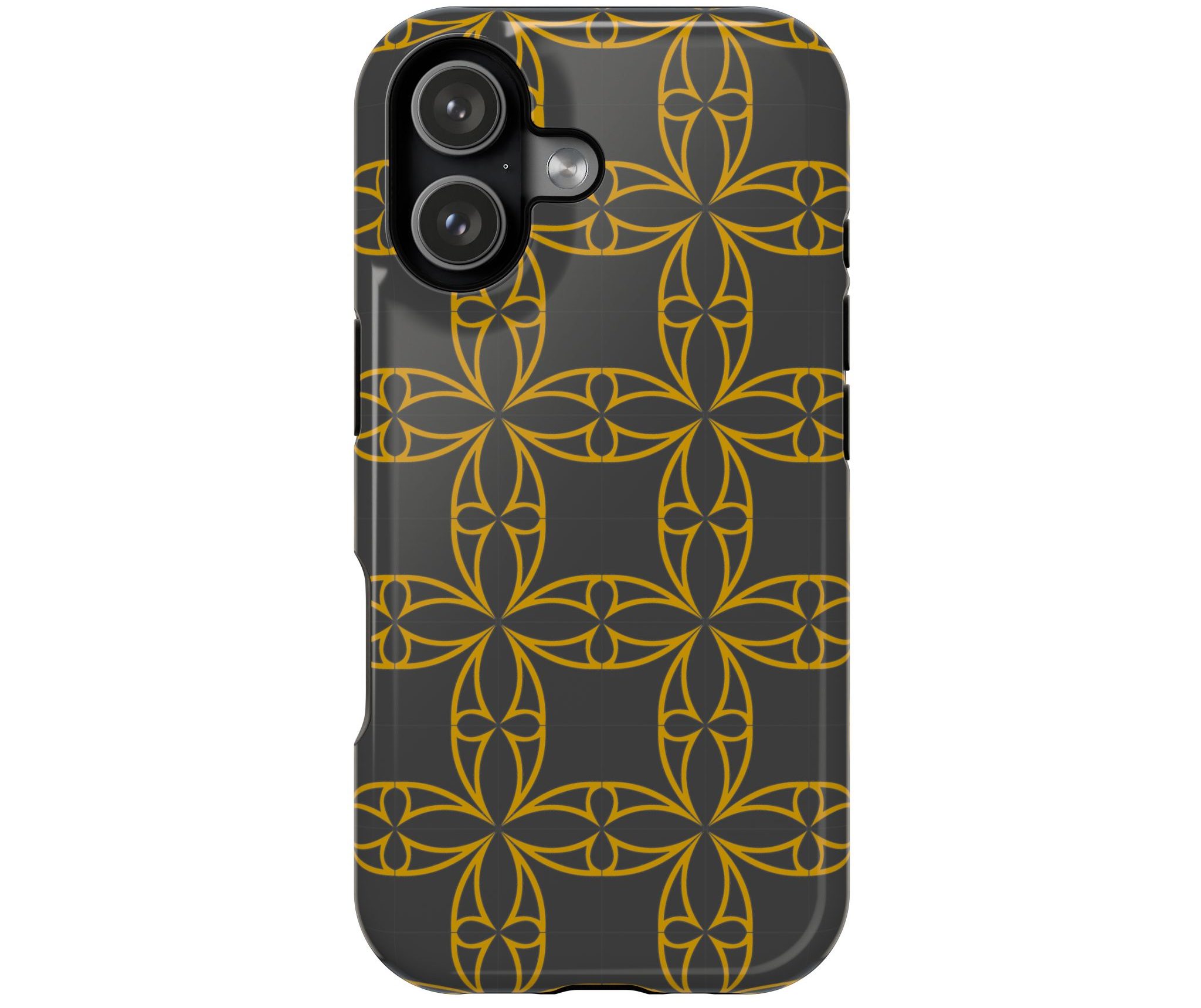 Gold Geometric Pattern Magnetic Impact-Resistant Phone Case - Image 2