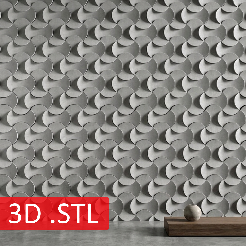 3D Geometric Cement Wall Tile Mold STL File | Printable Pattern (Digital Download) - Image 2