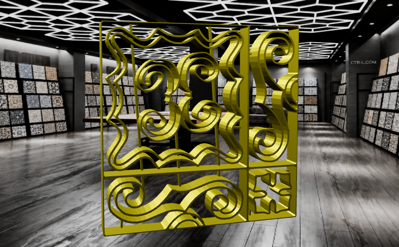 Antique Turkish Tile Mold, Digital Tile Mold