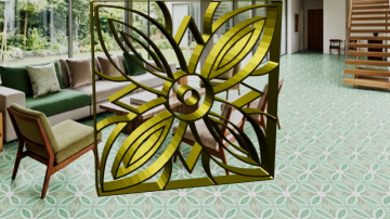 New Design Flowers Tile Template .STL File Digital Product