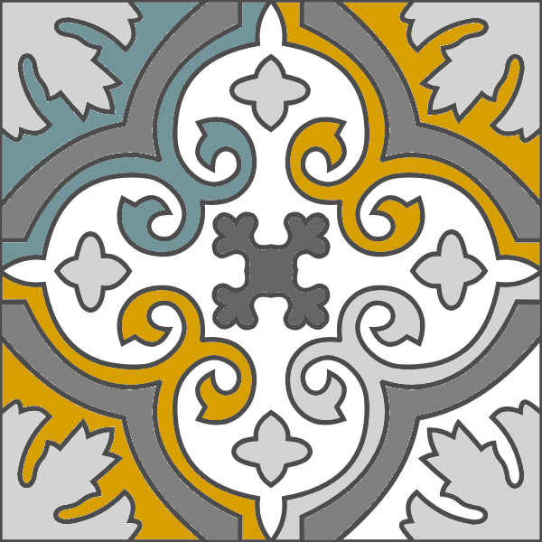 Vintage Tile Pattern Flooring Stencil - Instant Downloadable Digital File - Image 2
