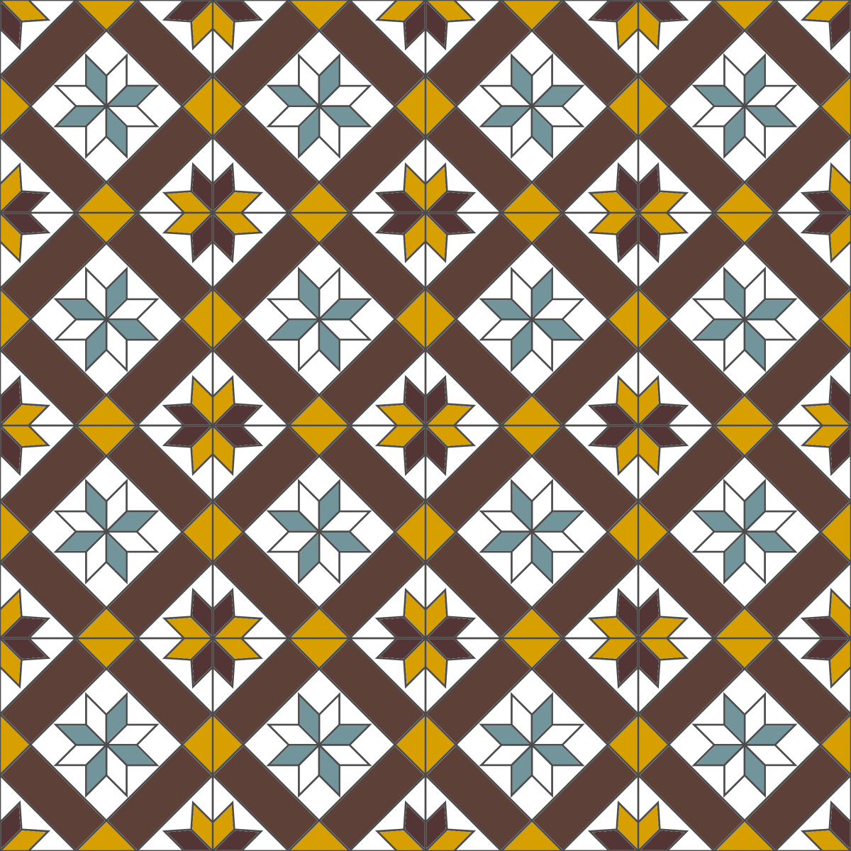 Digital Tile Template with Star and Square Design - Image 2